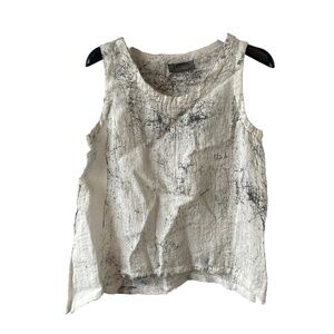 Eleven Stitch Design Marble Tank Top XS Gray White Sleeveless Made in USA